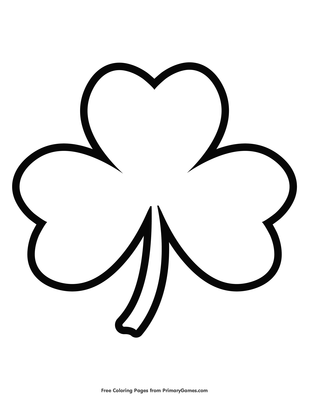 Simple shamrock outline coloring page â free printable pdf from