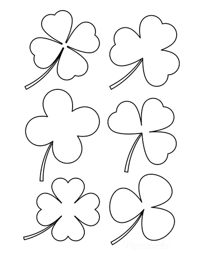 Shamrock coloring pages for kids adults free printables