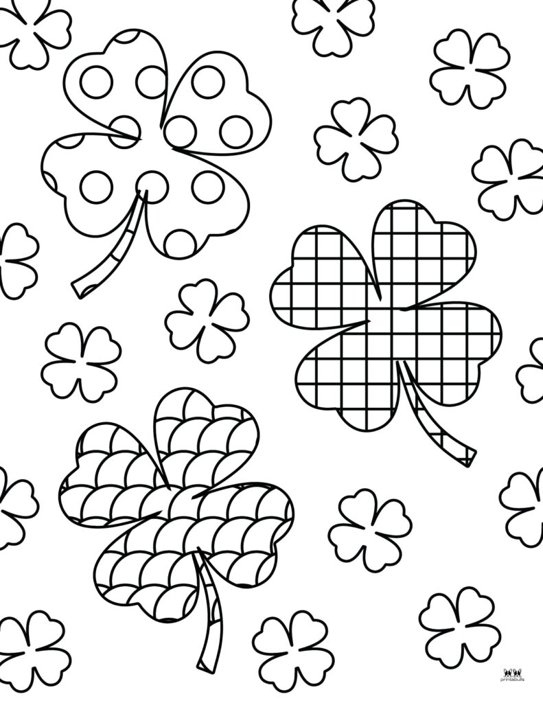 Shamrock templates coloring pages