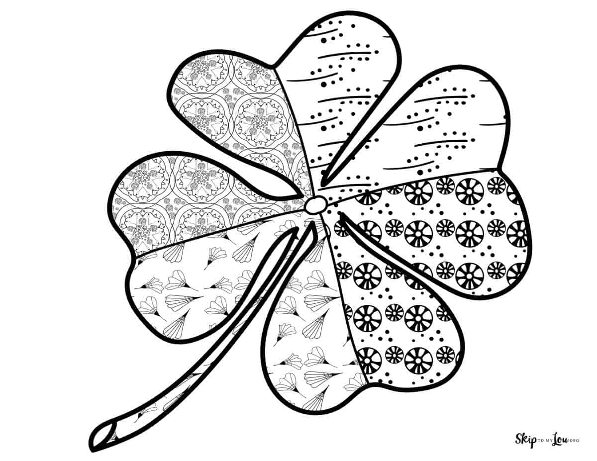 Shamrock coloring pages skip to my lou