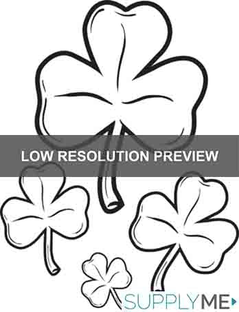 Printable shamrocks coloring page for kids â