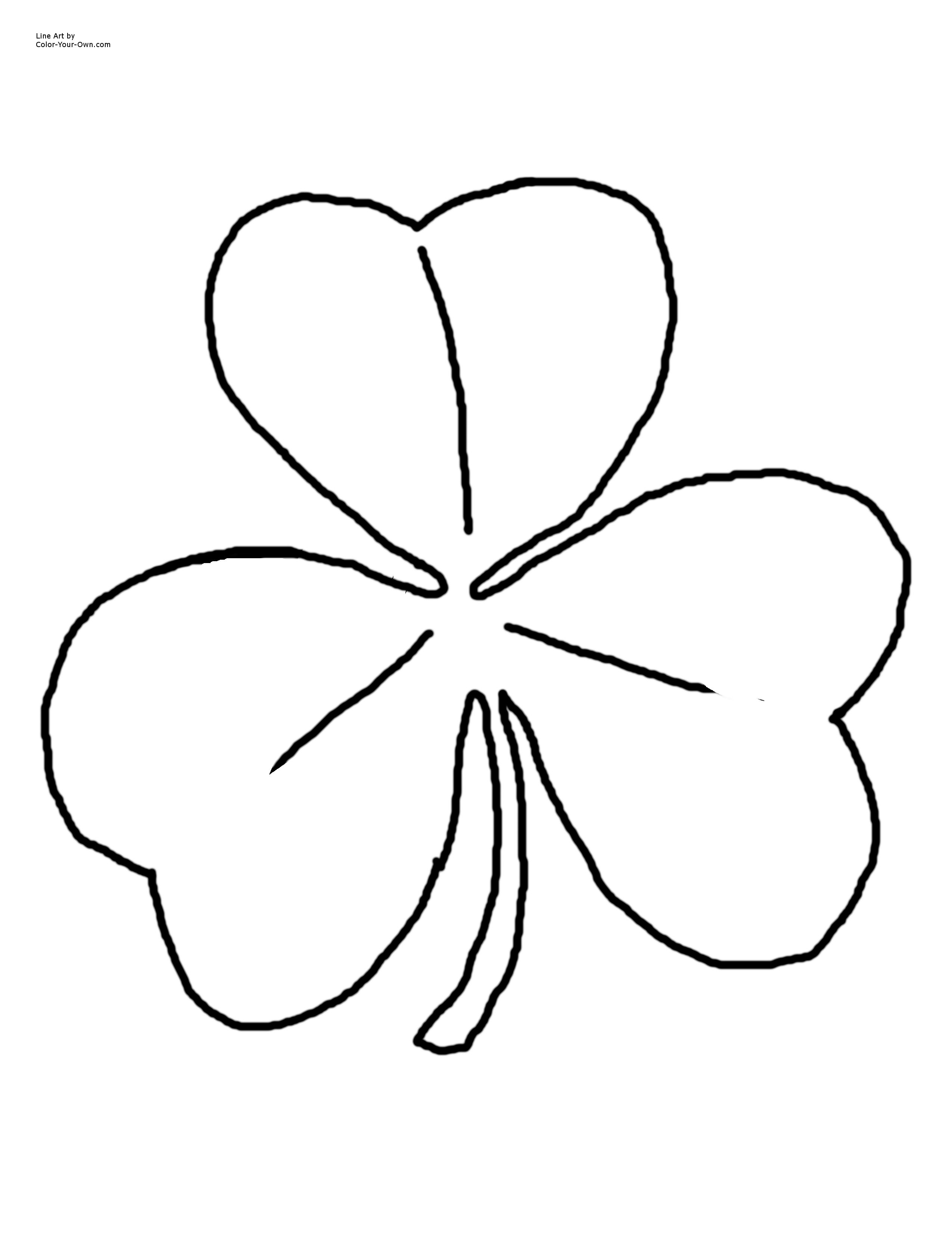 Irish shamrock coloring page