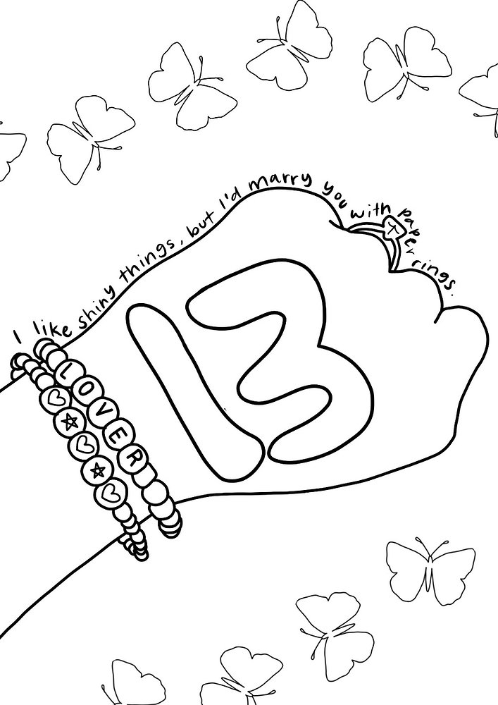 Taylor swift coloring pages for the swiftie in your life