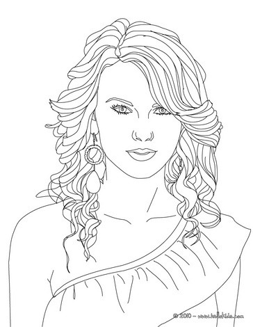 Taylor swift coloring pages