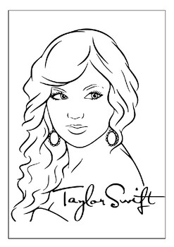 Printable taylor swift inspired coloring pages where art meets music pages