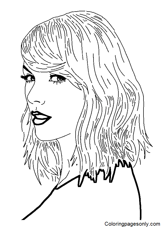 Taylor swift coloring pages printable for free download