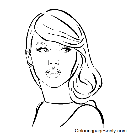 Taylor swift coloring pages printable for free download