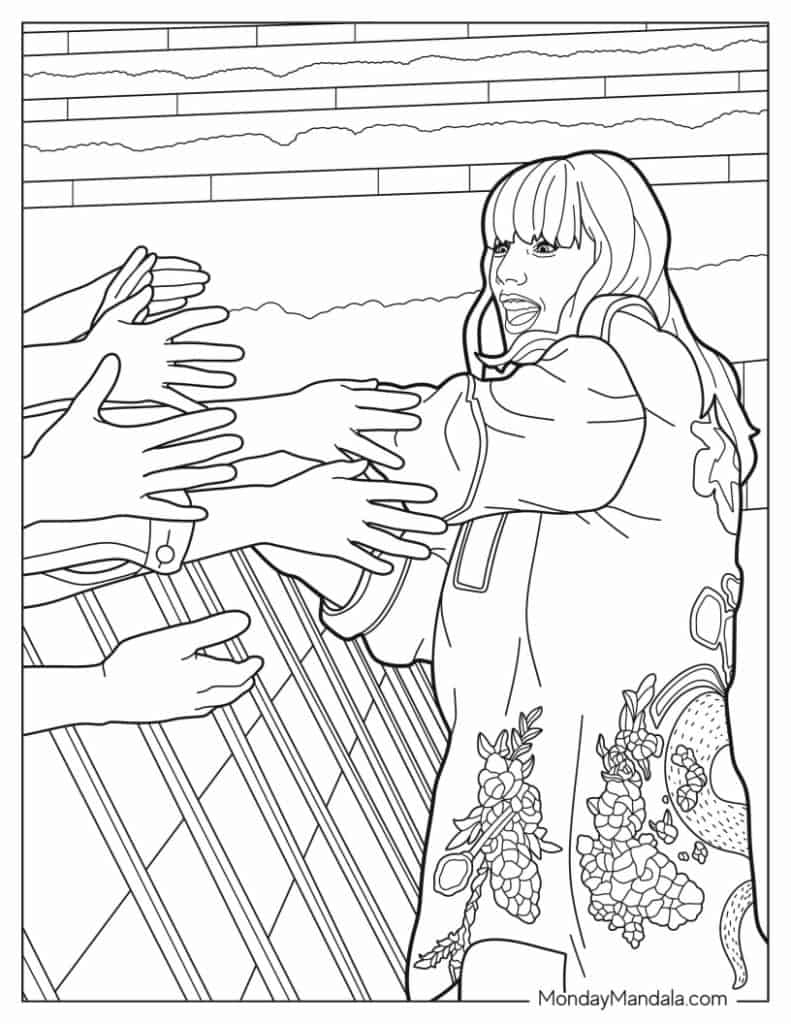 Taylor swift coloring pages free pdf printables