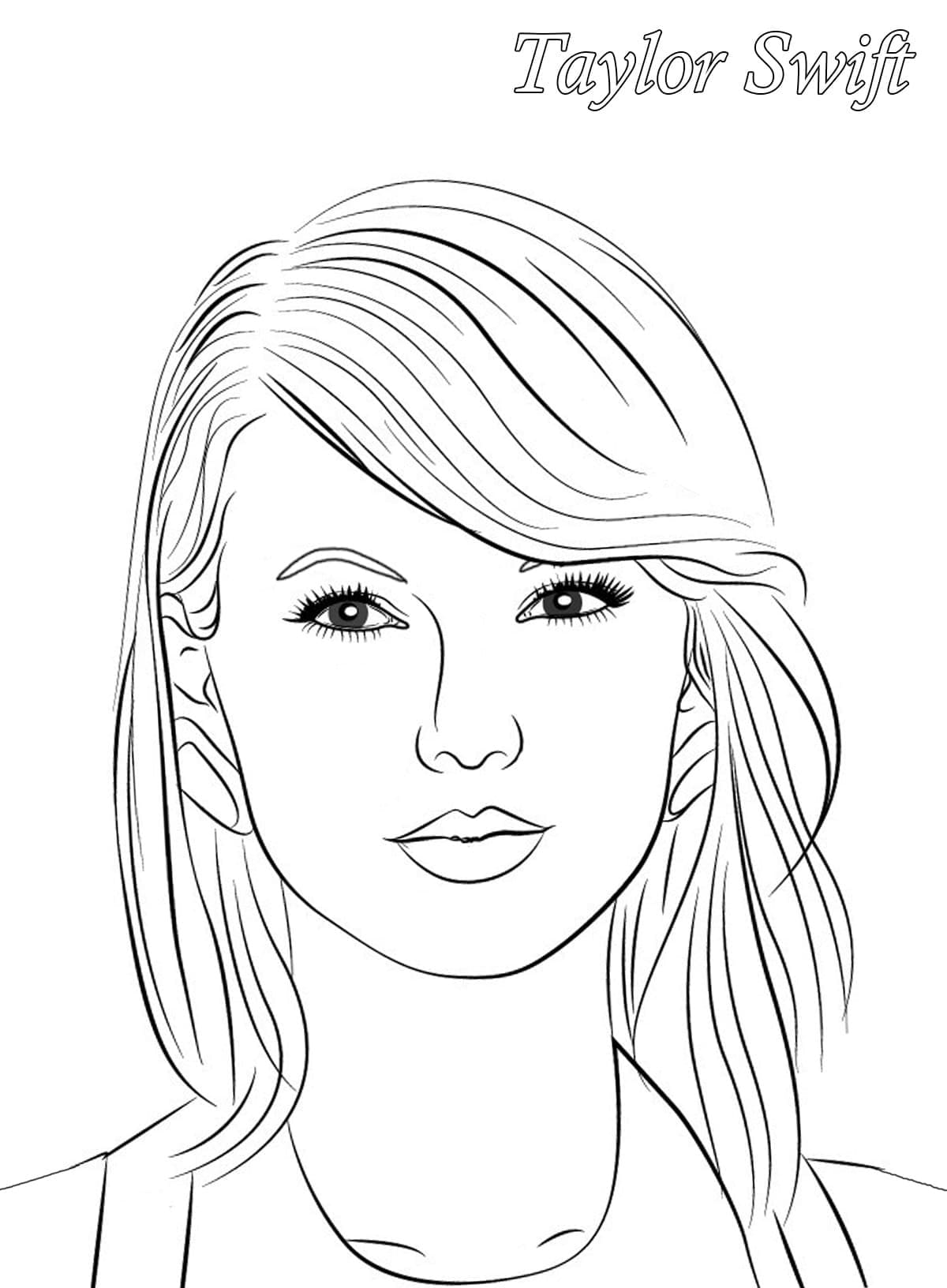 Taylor swift coloring pages