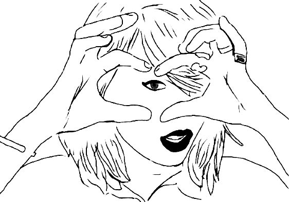 Taylor swift coloring pages