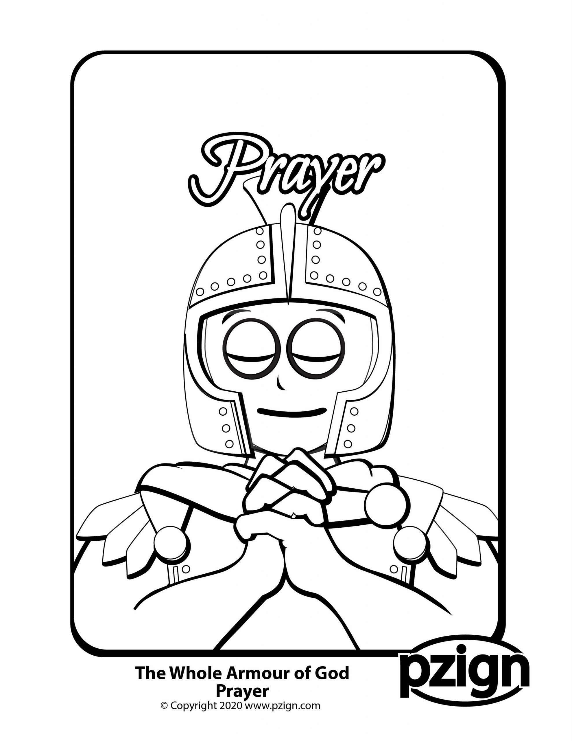 The whole armour of god coloring pages