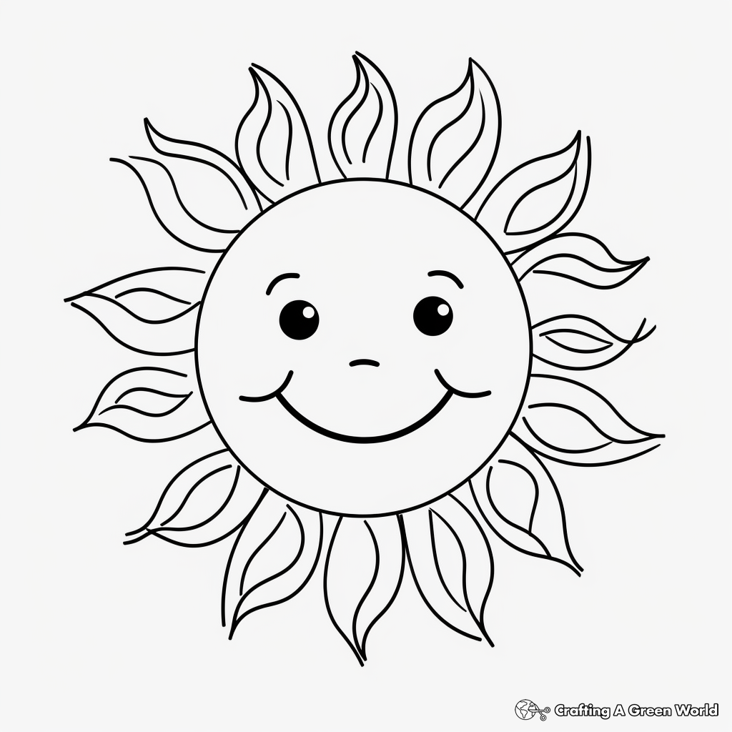 Sun coloring pages