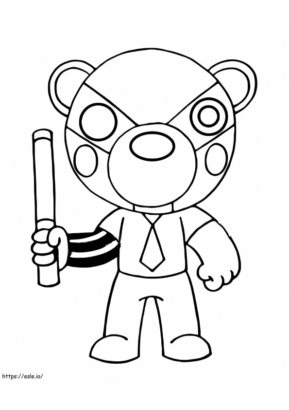 Badgy piggy roblox coloring page