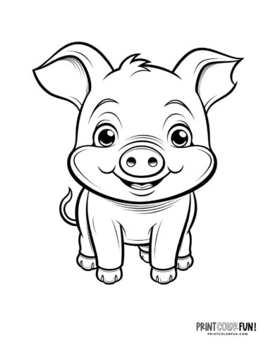 Pig clipart coloring pages go hog wild with our exclusive collection at
