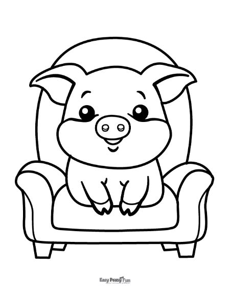 Printable pig coloring pages