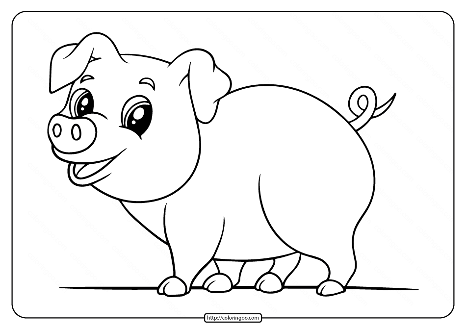 Pig coloring pages printable for free download