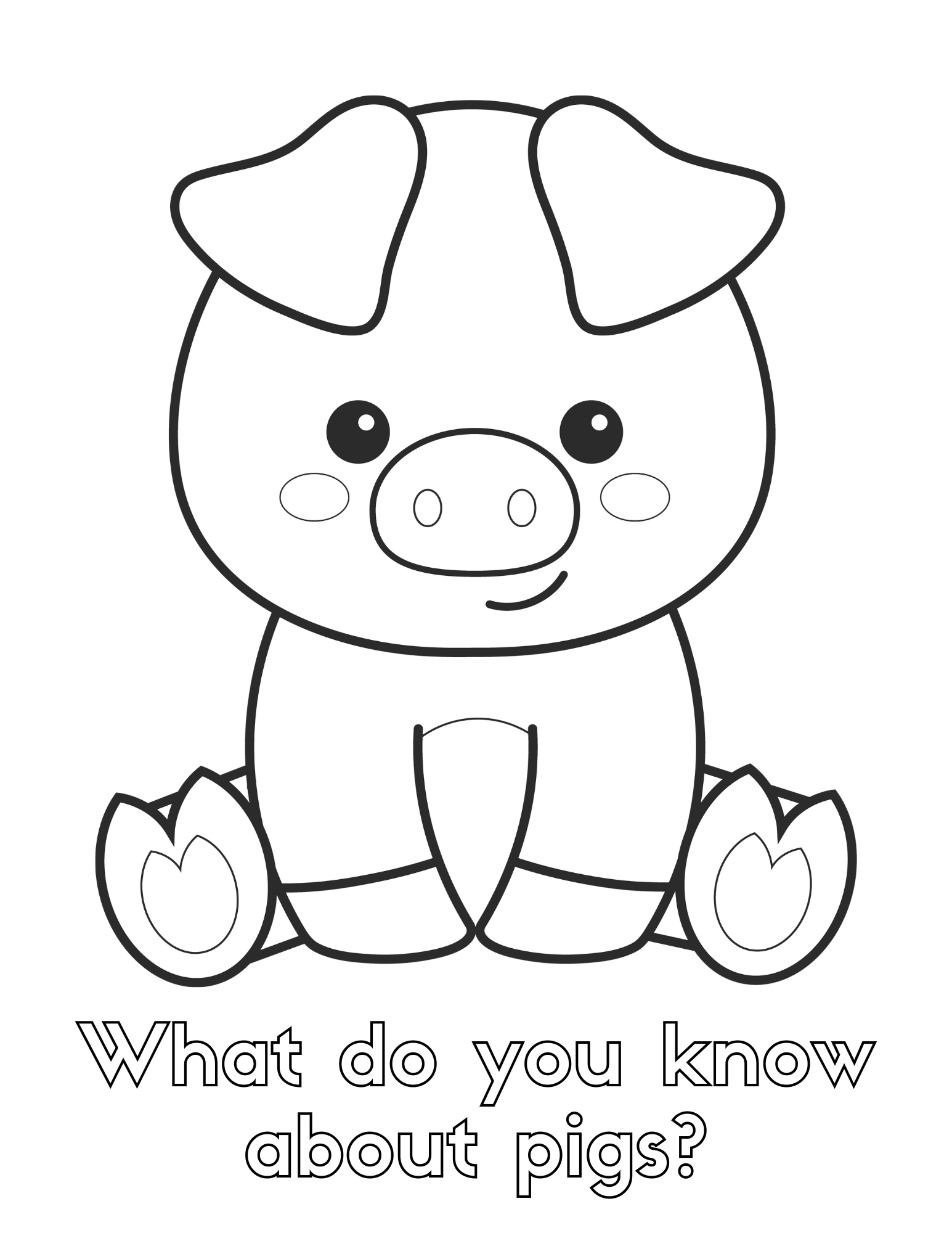 Free printable pig coloring pages for kids and adults