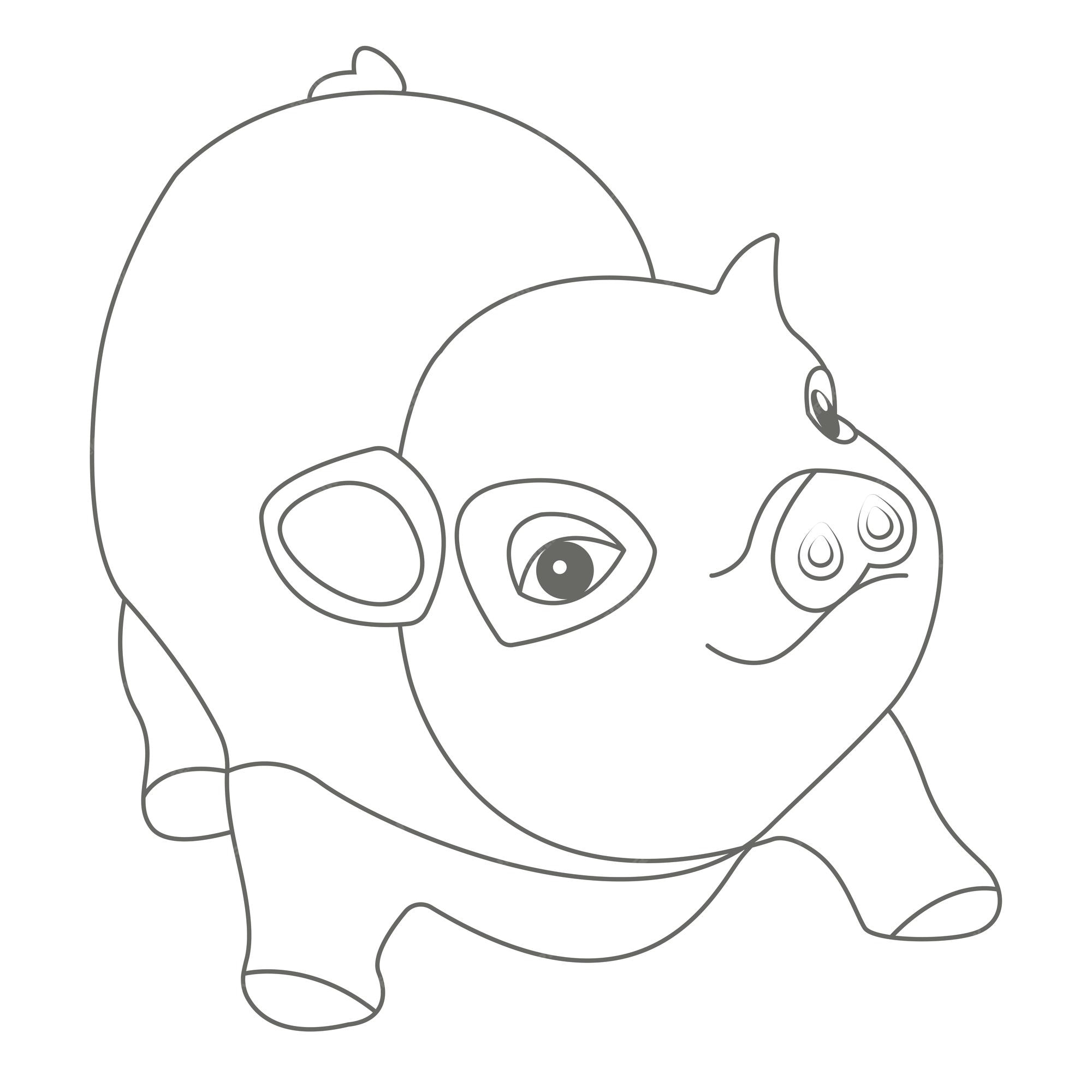 Premium vector pigs coloring page printable sheet
