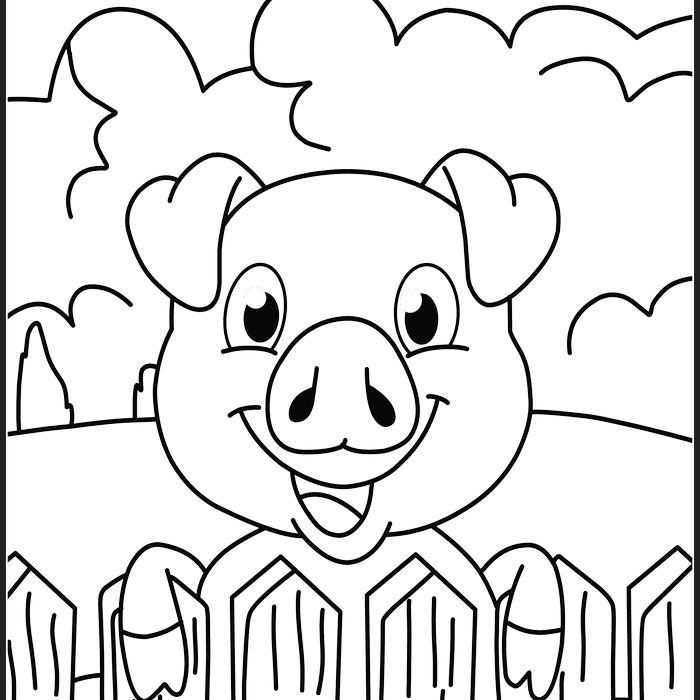 Pig coloring pages free crazy cute pigs to color