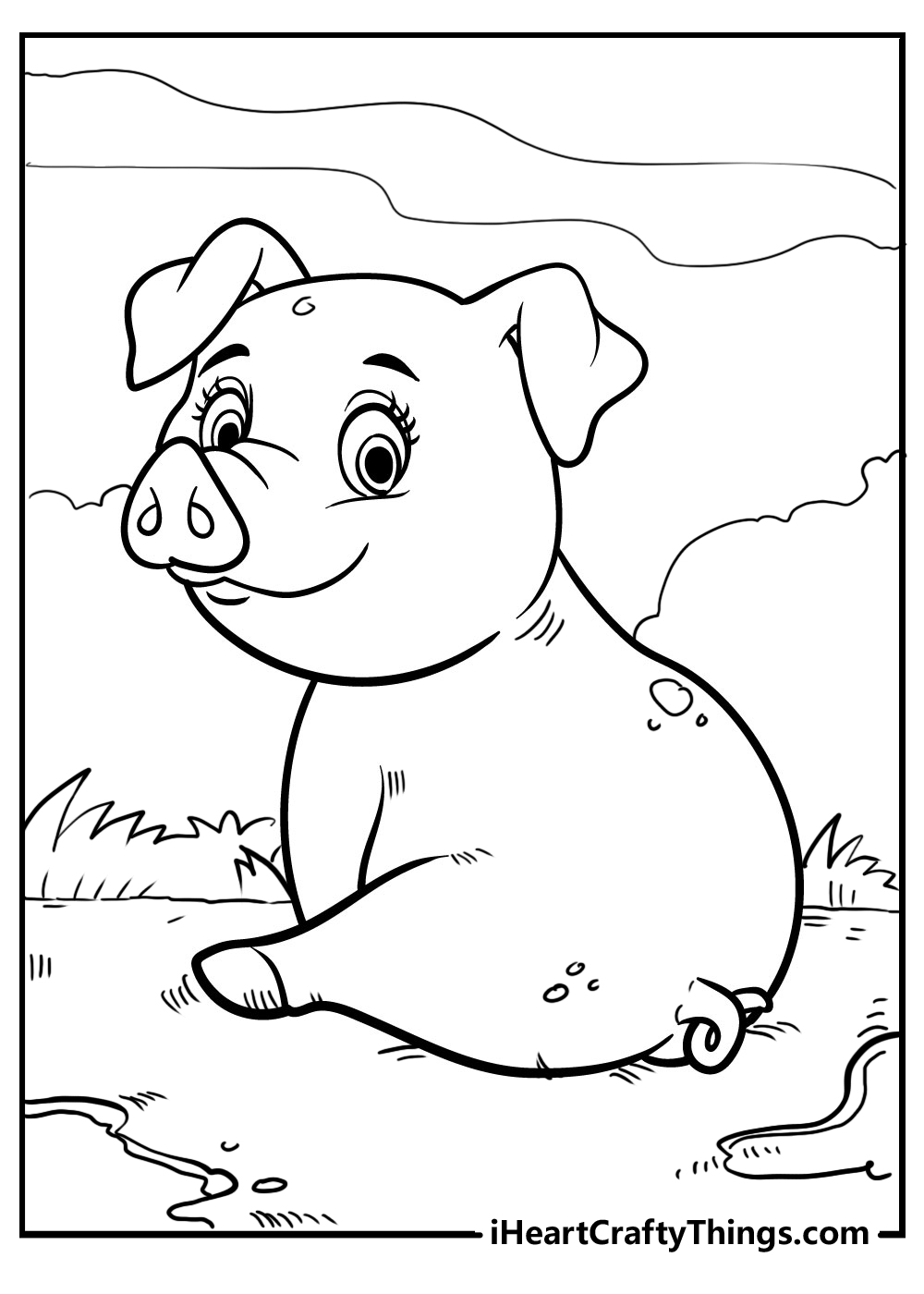 Pig coloring pages free printables