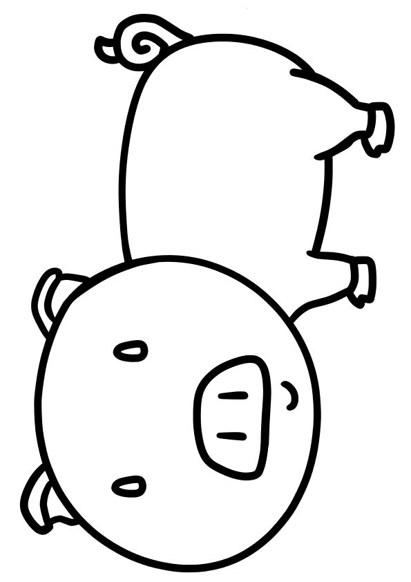 Pig drawing for coloring page free printable nurieworld