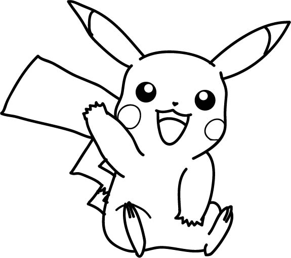 Free pikachu coloring page printable