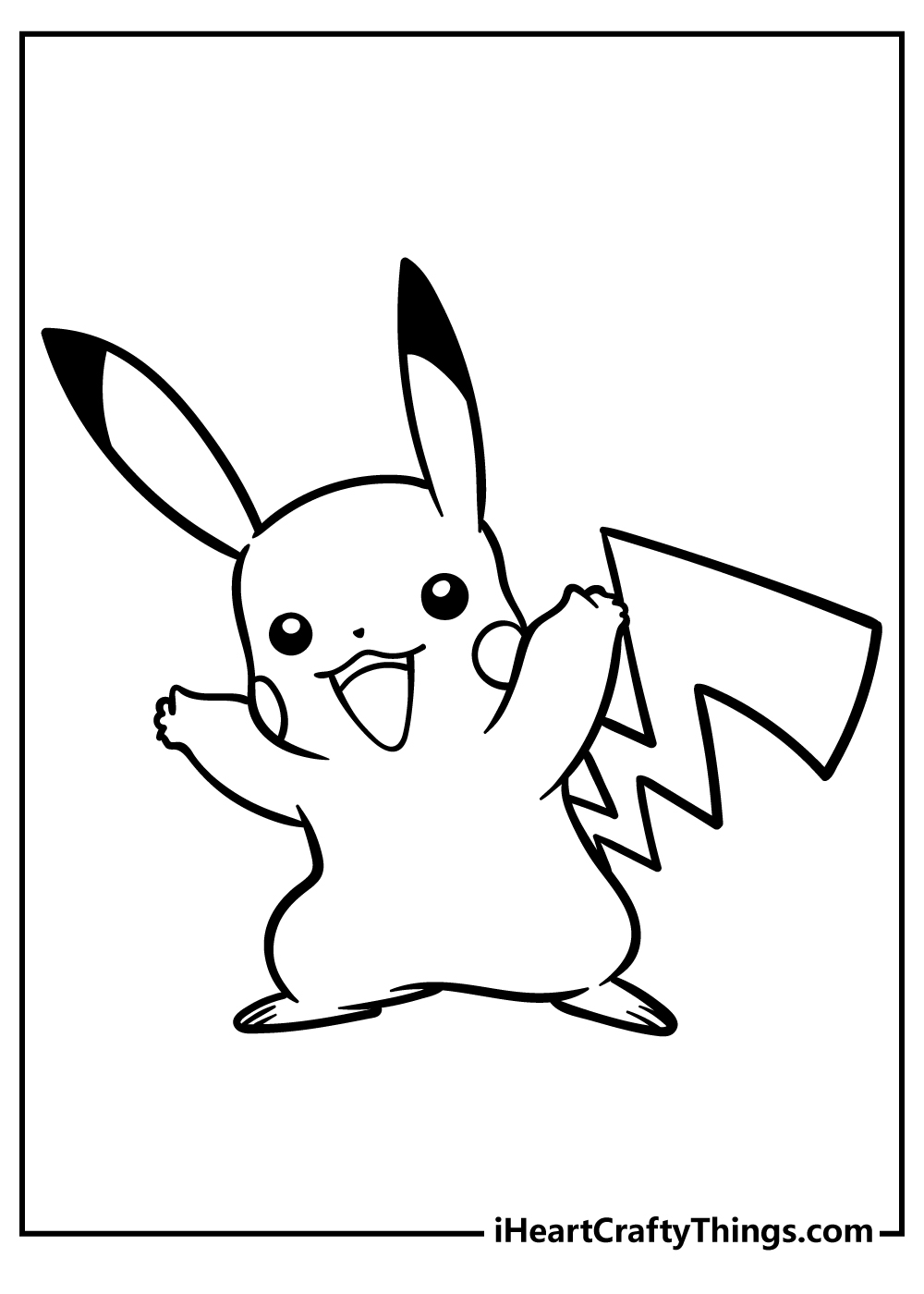 Pikachu coloring pages free printables