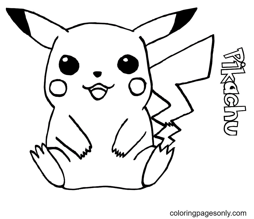 Pikachu coloring pages printable for free download