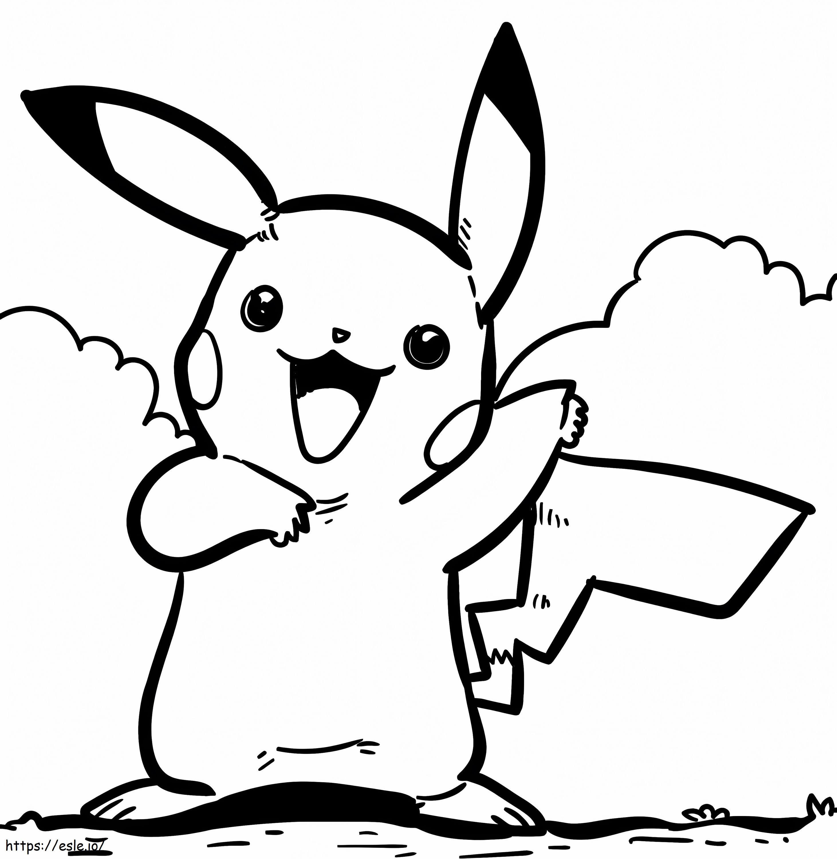 Free printable pikachu coloring page