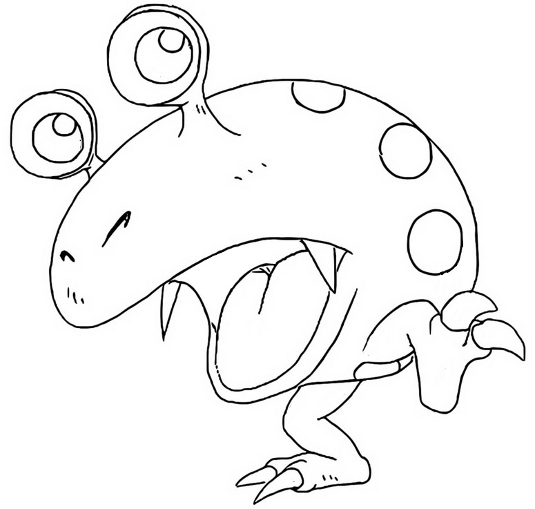 Coloring page pikmin dwarf red bulborb