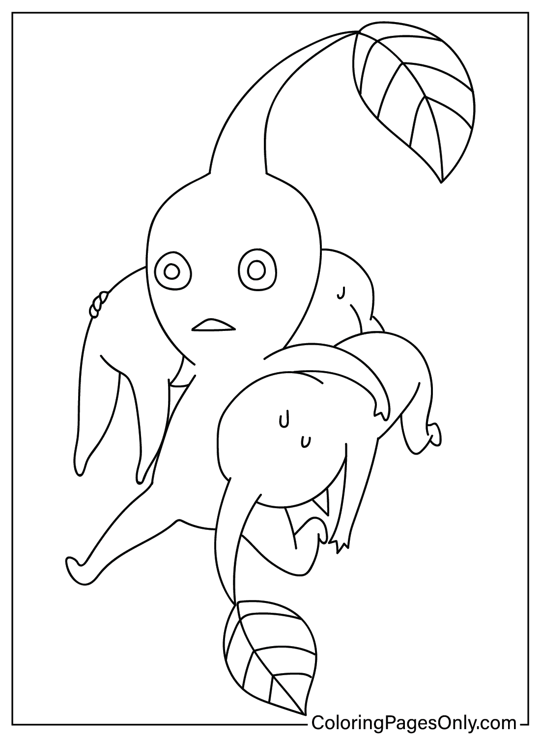 Pikmin coloring page free printable