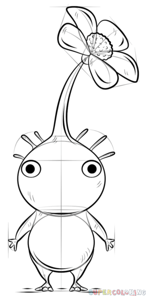 How to draw pikmin step by step drawing tutorials