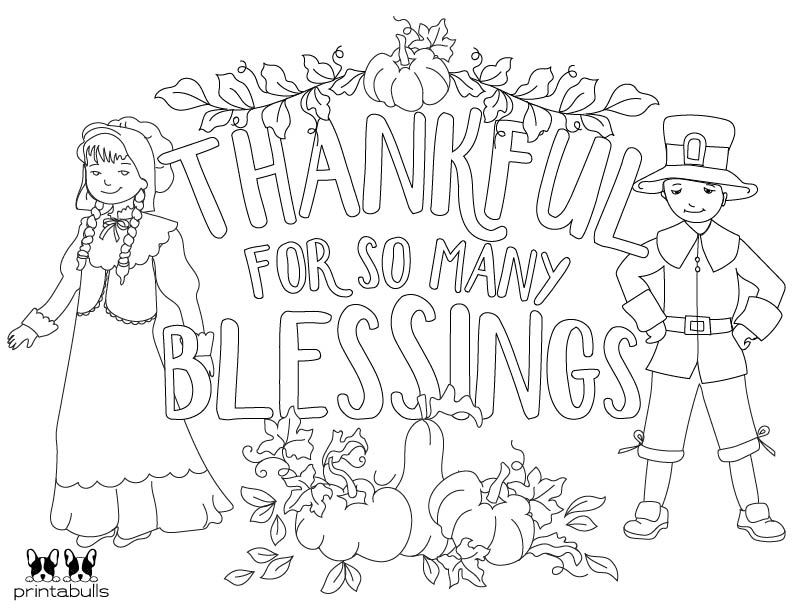 Pilgrim coloring pages