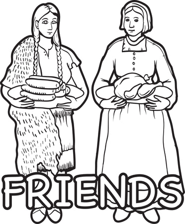 Free pilgrims coloring pages for kids