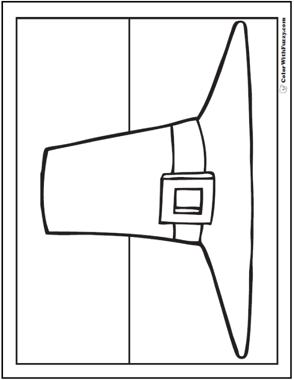 Pilgrim hat coloring page