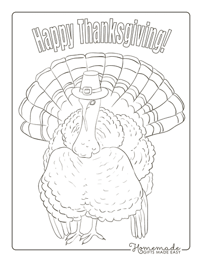 Free printable turkey coloring pages for kids