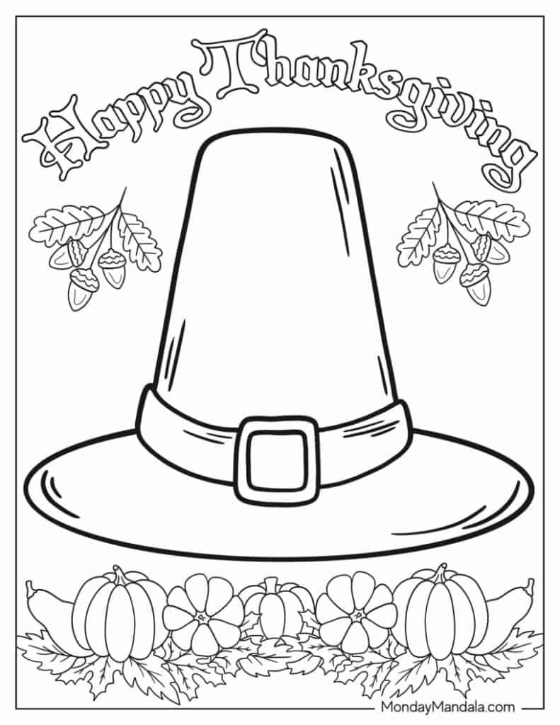 Thanksgiving coloring pages free pdf printables