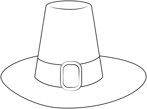 Pilgrim hat coloring page free printable coloring pages