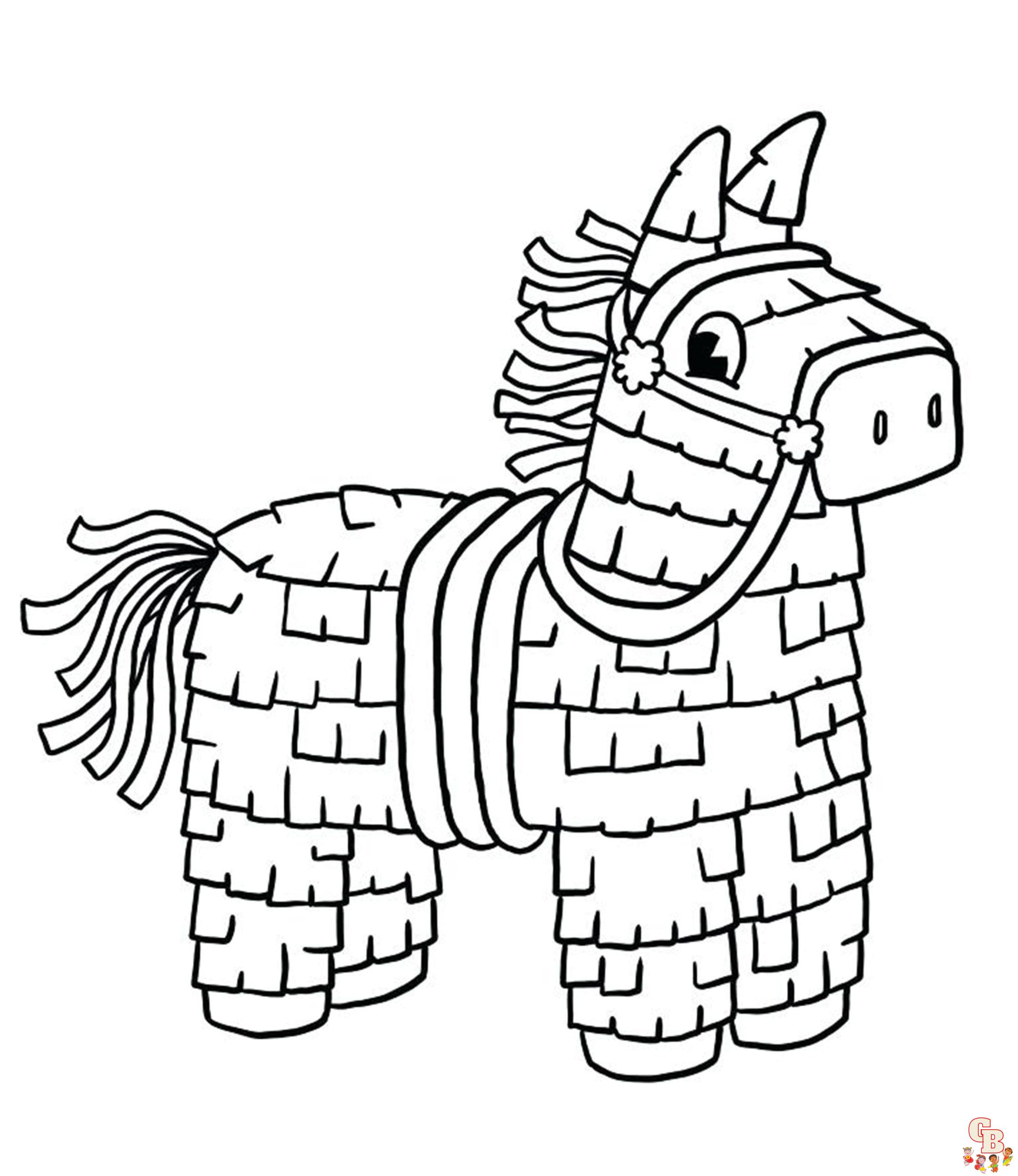 Printable pinata coloring pages free for kids and adults