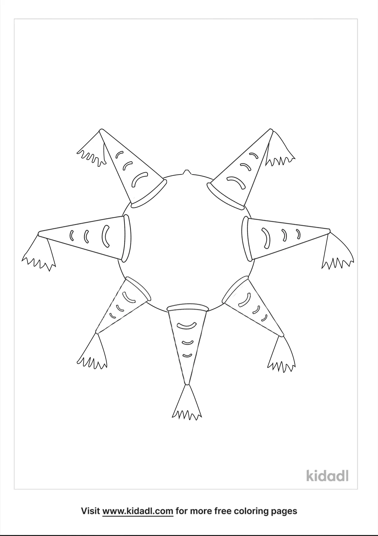 Free mexican pinata coloring page coloring page printables