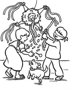 Pinata coloring page ideas coloring pages pinata coloring pictures