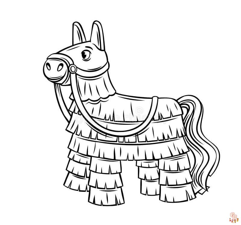 Printable pinata coloring pages free for kids and adults