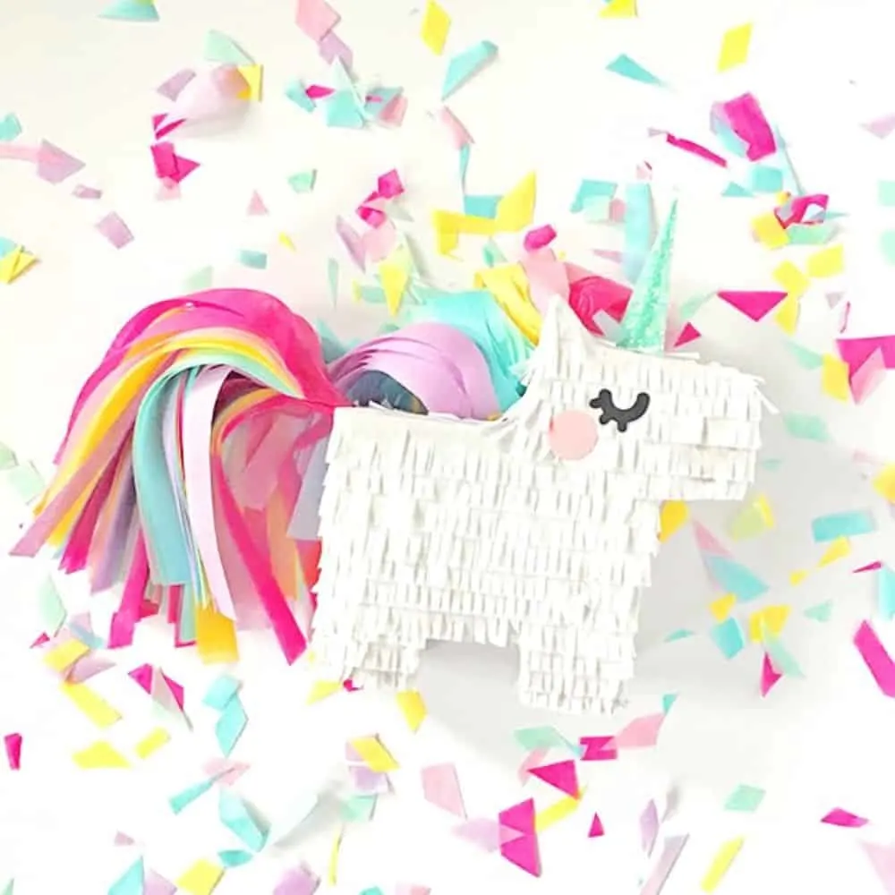 Diy mini unirn pinata with free printable template