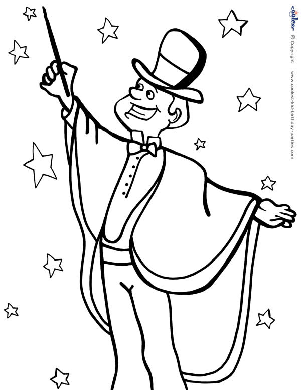 Printable magic coloring page