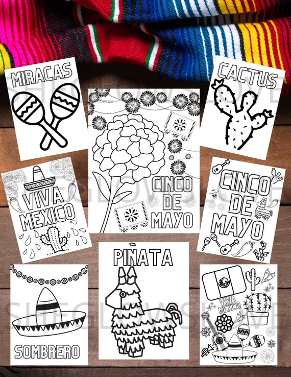 Printable cinco de mayo coloring pages kids coloring pages