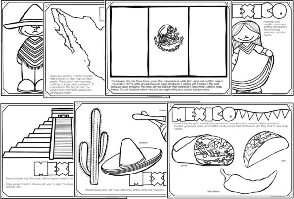 Free free printable mexico coloring pages