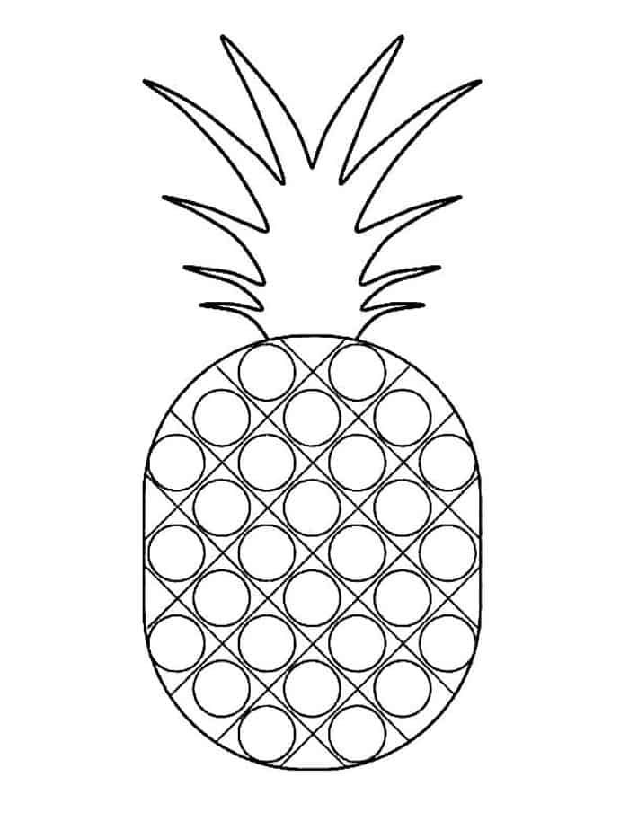 Printable pineapple coloring pages pdf