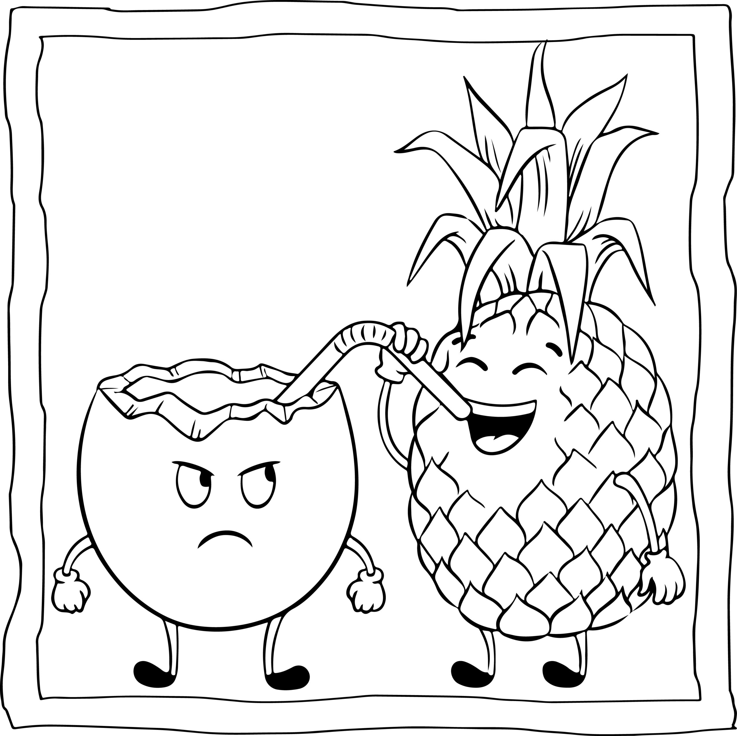 Pineapple coloring book easy and fun pineapples coloring pages for kids made by teachers