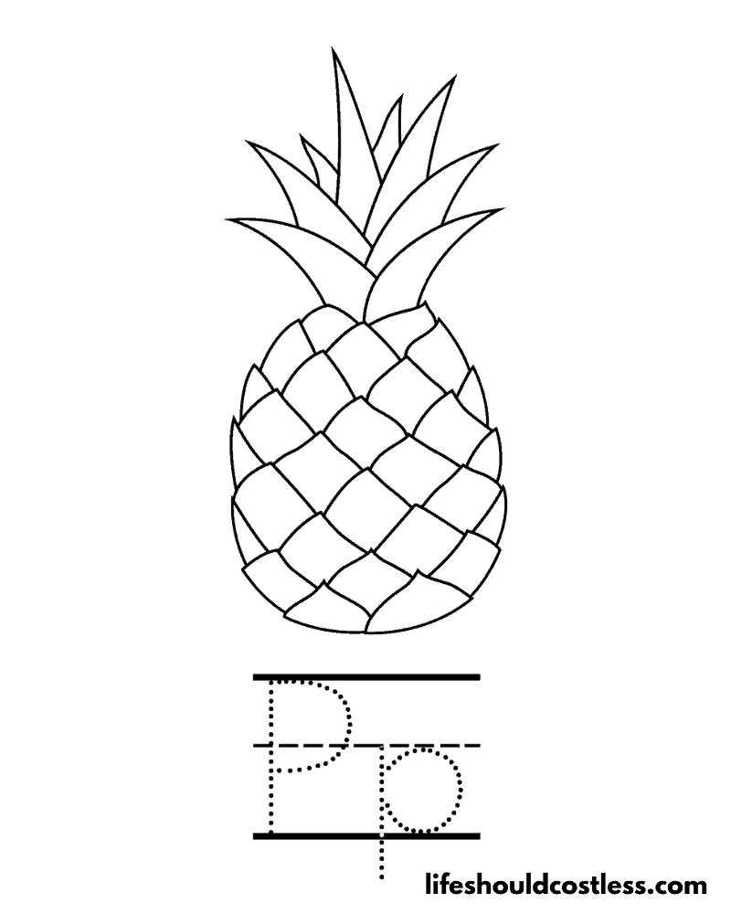 Pineapple coloring pages free printable pdf templates