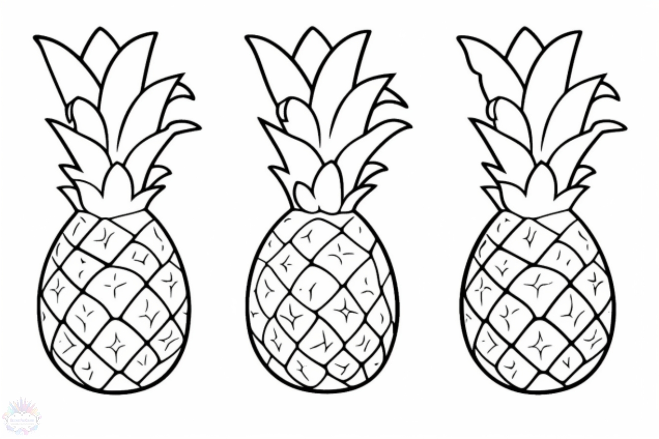 Pineapple coloring pages